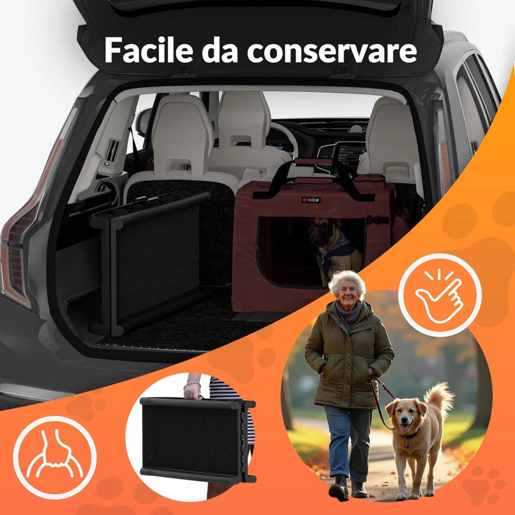 Rampa per Cani Auto Pieghevole Antiscivolo 156x40cm Capacità 90KG con Maniglia di Trasporto Ciotola Catarifrangenti Scivolo Pedana Bagagliaio Rampe
