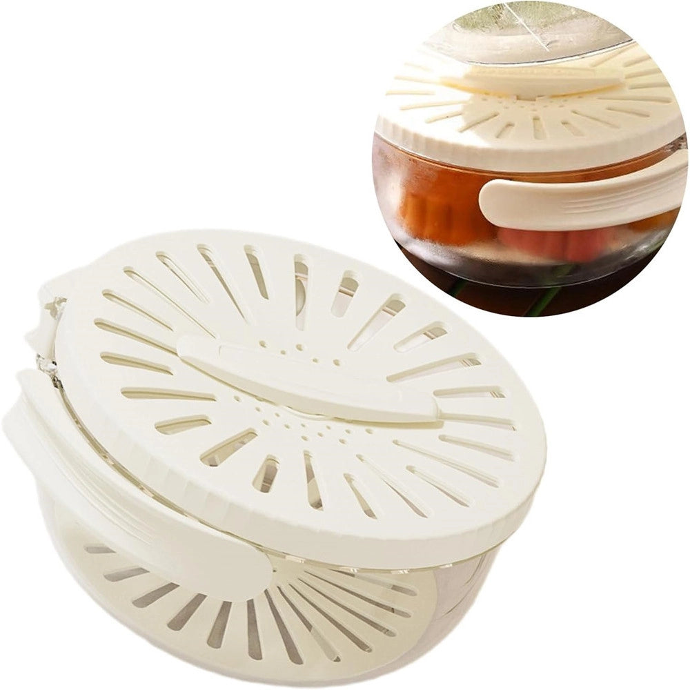 Trade Shop - Cestino Multifunzione Per Lavare Conservare Frutta Verdura Centrifuga Manico Pieghevole -