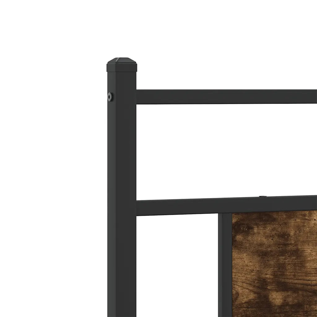 vidaXL Giroletto senza Materasso Rovere Fumo 90x200 cm in Truciolato