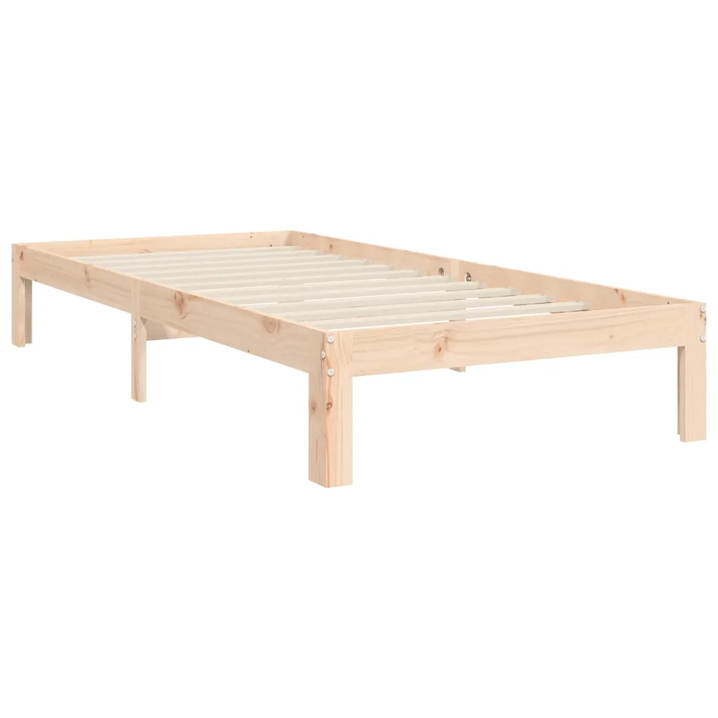 Giroletto senza Materasso-Struttura Letto 90x200 cm in Legno Massello di Pino 793260