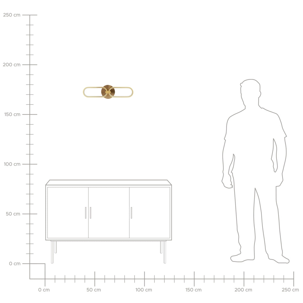 Lampada da parete a LED con paralume in metallo dorato LED bianco caldo con illuminazione decorativa d'o