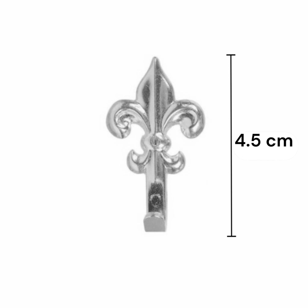 Set 15 Ganci Argento per Quadro Forma Giglio Chiodi da 17mm Ganci da 4,5cm 66883