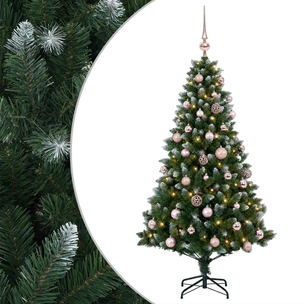 Albero di Natale Artificiale con Palline 150 cm 150 LED 3461336
