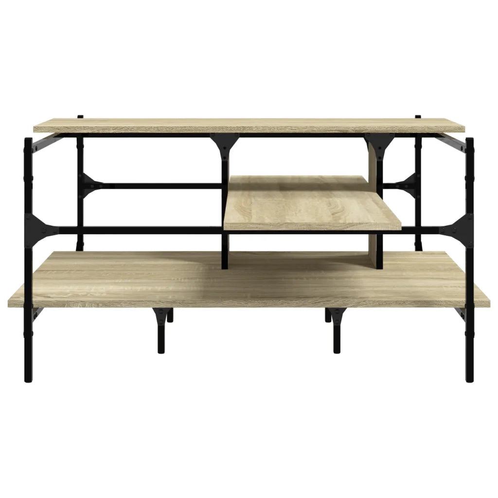 Tavolino Salotto-Tavolino da soggiorno-Tavolo Rovere Sonoma 100x100x48,5cm Legno?Multistrato