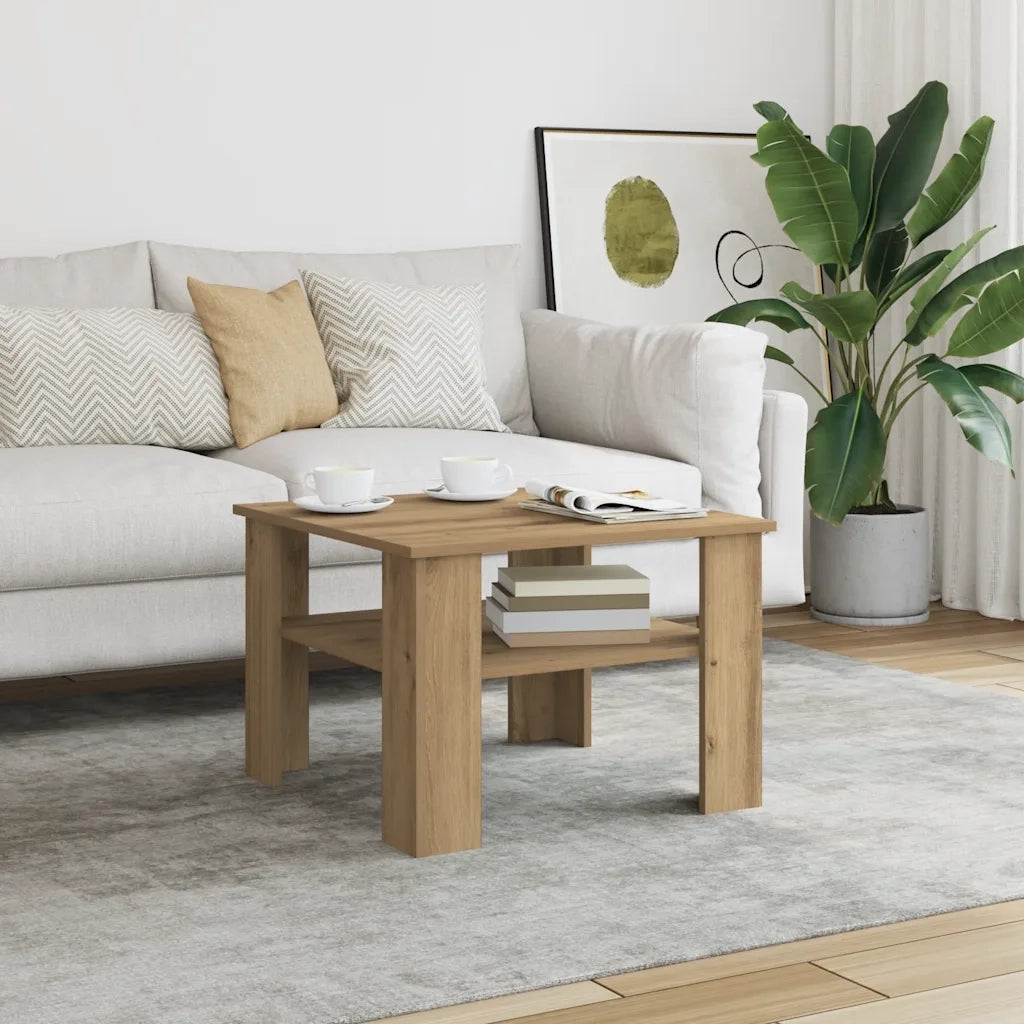 vidaXL Tavolino Salotto Rovere Artigianale 60x60x42 cm in Truciolato