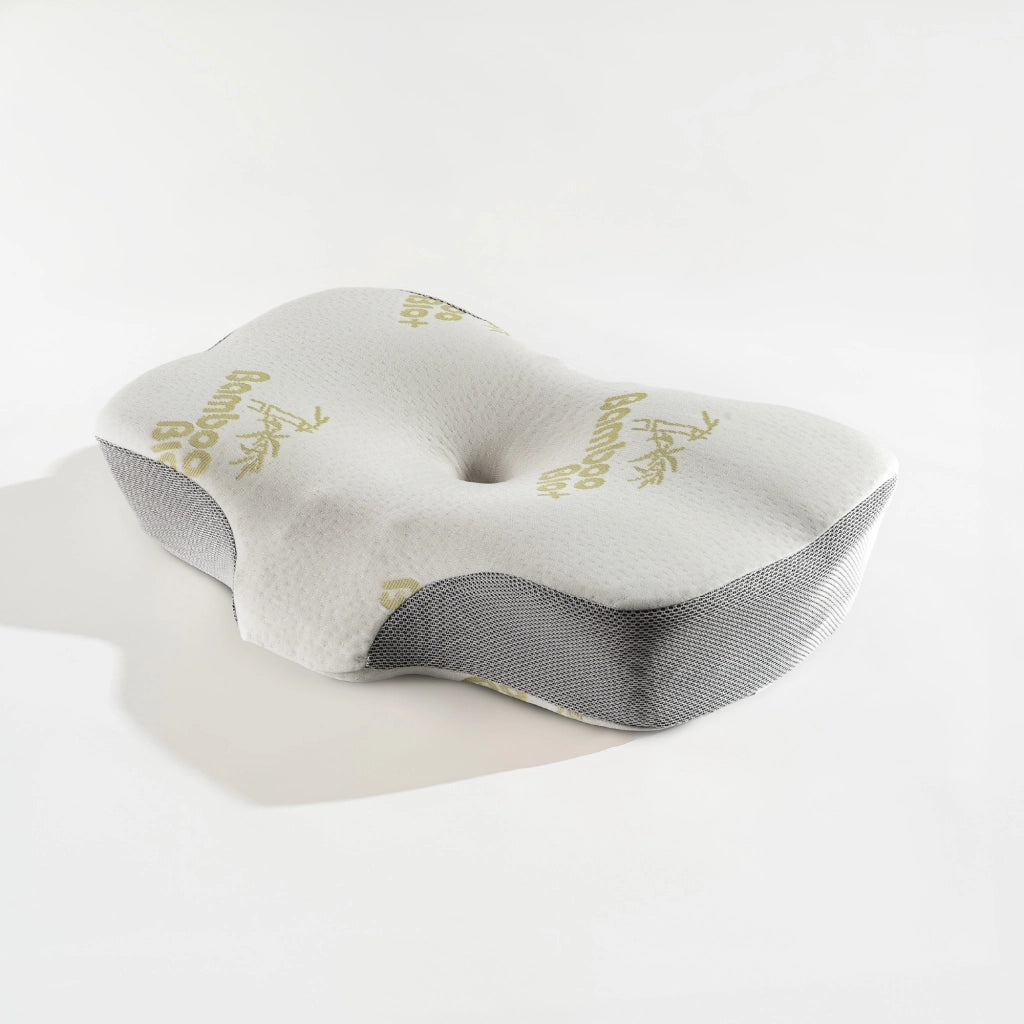 Cuscino Memory Foam Ergonomico Guanciale Letto Cervicale in Fibra di Bambù, Traspirante e Anti Stress, 57x40x10 cm – Supporto Collo e Allineamento Colonna per Sonno Migliore