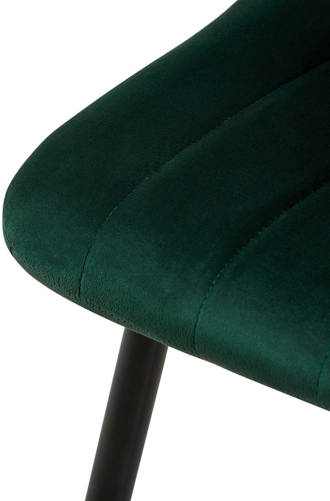 Sedia Dijon in velluto o tessuto Velluto,verde