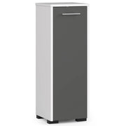 Mobile bagno AKORD Bianca 30 cm 1 anta inserto frontale Grigio Grafite 30x30x85 cm