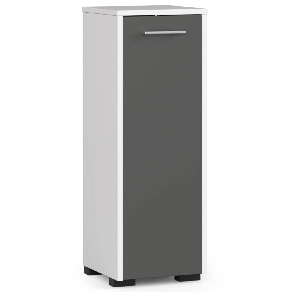 Mobile bagno AKORD Bianca 30 cm 1 anta inserto frontale Grigio Grafite 30x30x85 cm