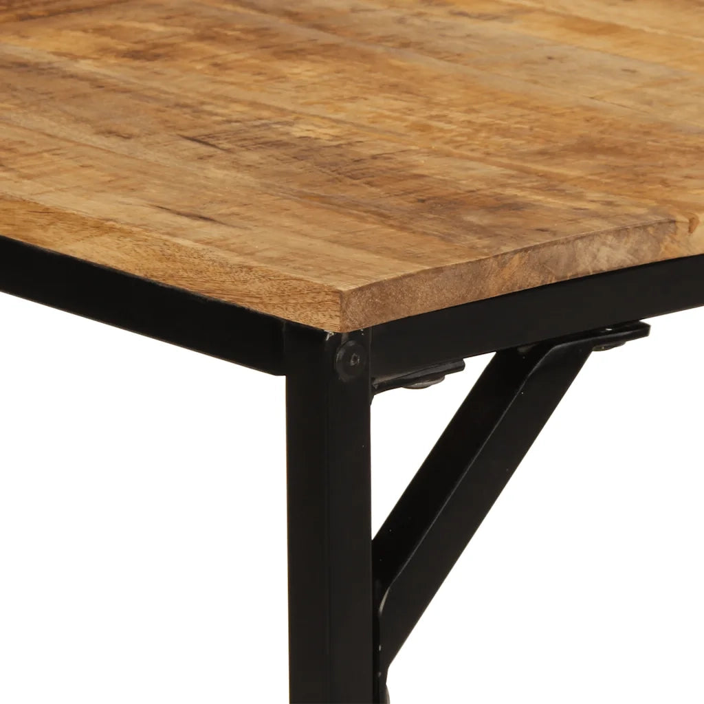Tavolo da Pranzo 140x70x75 cm in Legno Massello di Mango Grezzo 373604