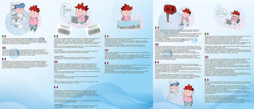 OceanLife Aquatic Lab Test ICP Marine Water 37 elementi - Test di Laboratorio per Acqua marina