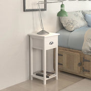 Comodino con 1 Cassetto Bianco 242040