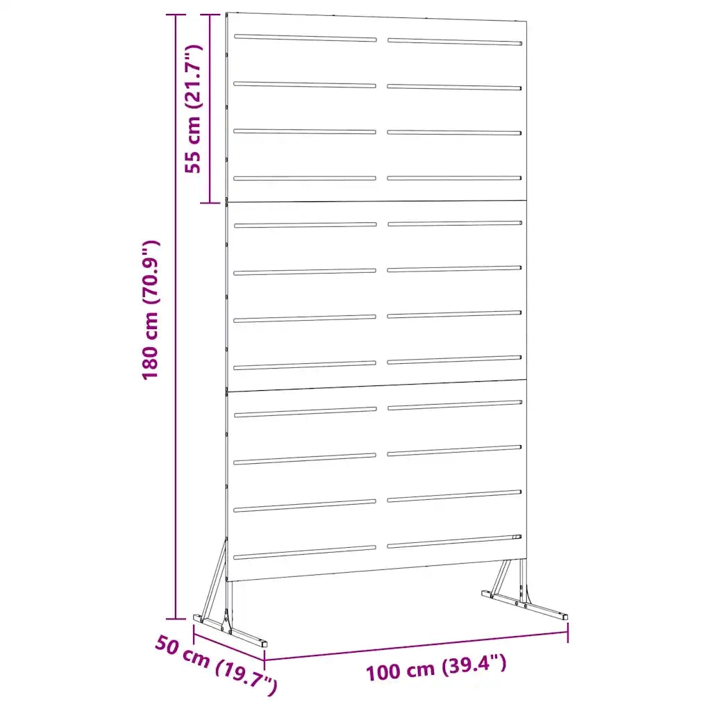 Schermo per Privacy Oliva 100 x 50 x 180 cm Acciaio CFW7813282