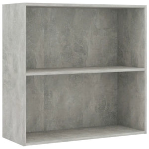 Libreria a 2 Ripiani Grigio Cemento 80x30x76,5 cm in Truciolato cod mxl 59294