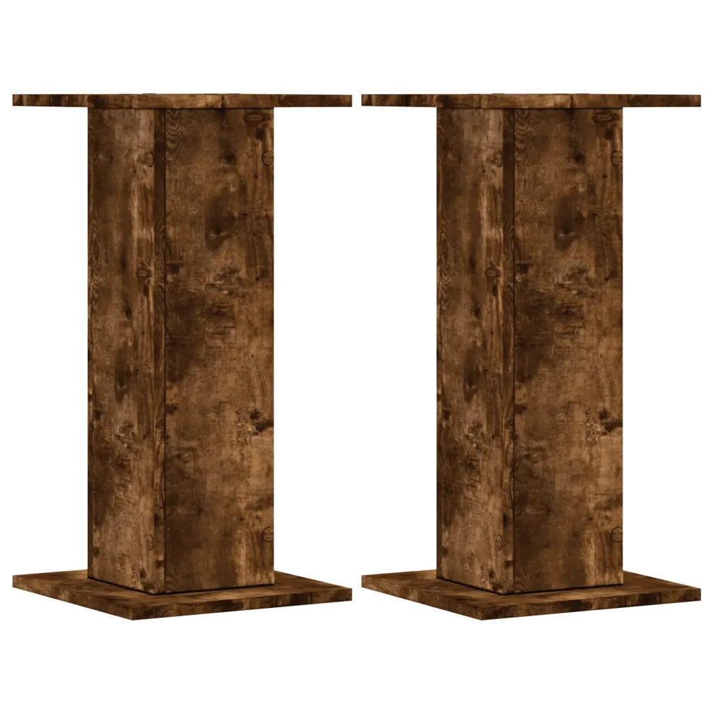 Supporti per piante | Sostegno per piante 2 pz Rovere Fumo 30x30x60 cm in Truciolato