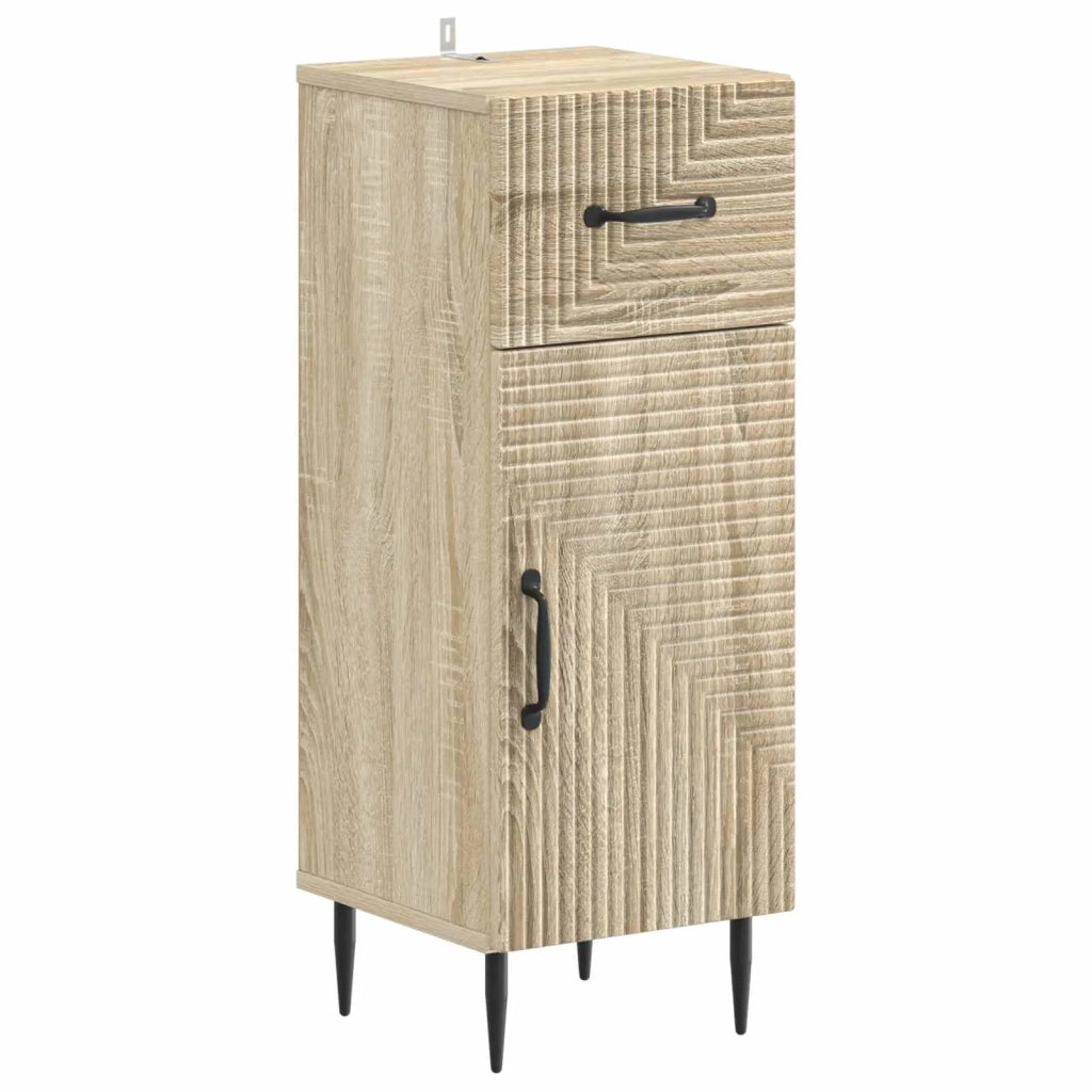 Mobiletto da Bagno HAARLEM Rovere Sonoma 30 x 31 x 80 cm 896827