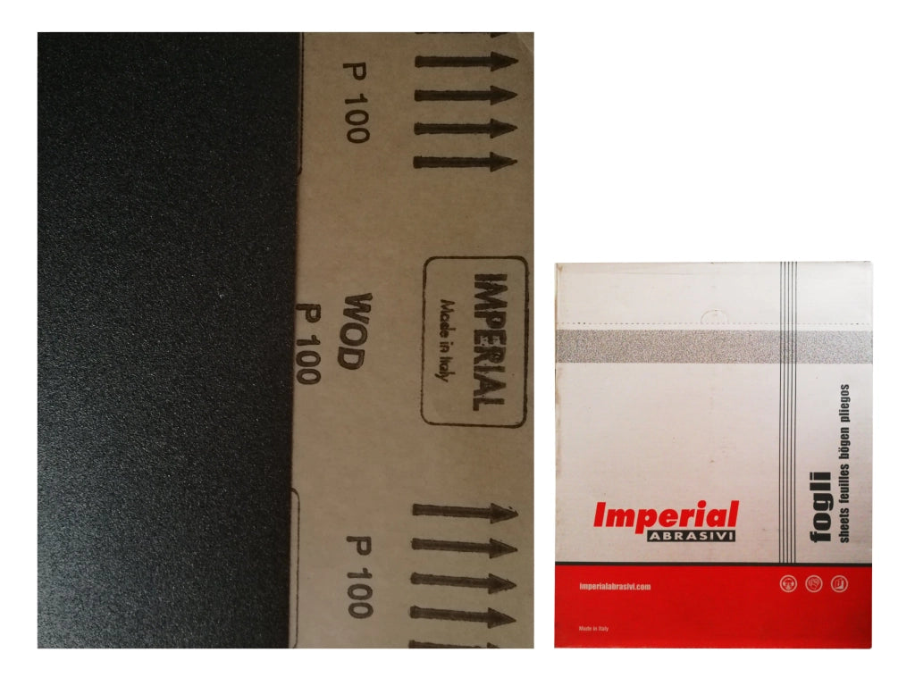 FOGLIO ABRASIVO 'WOD' Grana 320 - mm 230x280 - 100 pezzi- IMPERIAL ABRASIVI
