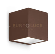GES172- APPLIQUE 2 LUCI ATTACCO GX53 ALLUMINIO E VETRO COLORE MARRONE