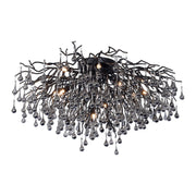 Plafoniera ICICLE vetro fumé nera 14xG9 Paul Neuhaus