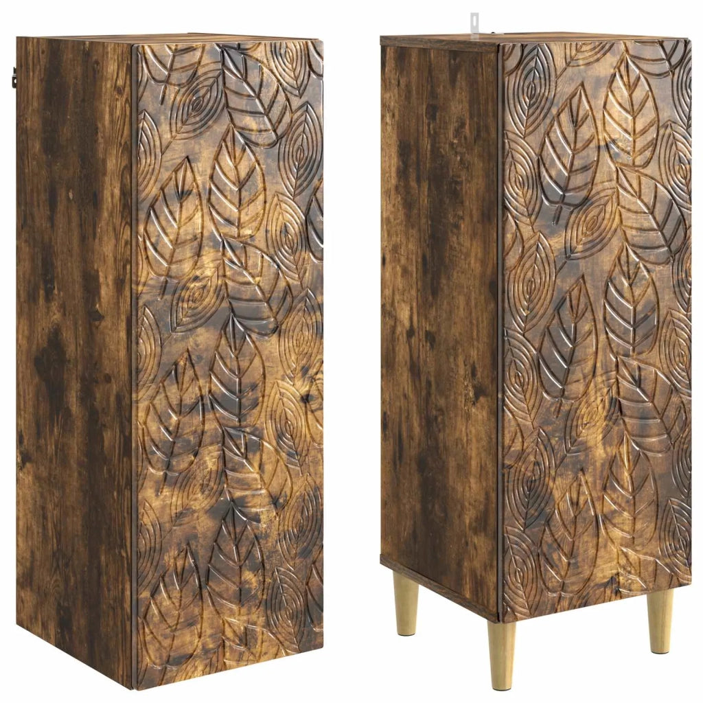 Set di armadi 2 pcs Rovere Fumo Legno ingegnerizzato