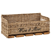 Mensola a muro in rattan metallo teak legno maniglie con porta bicchieri fatto a mano boho naturale decorazione casa decorazione casa