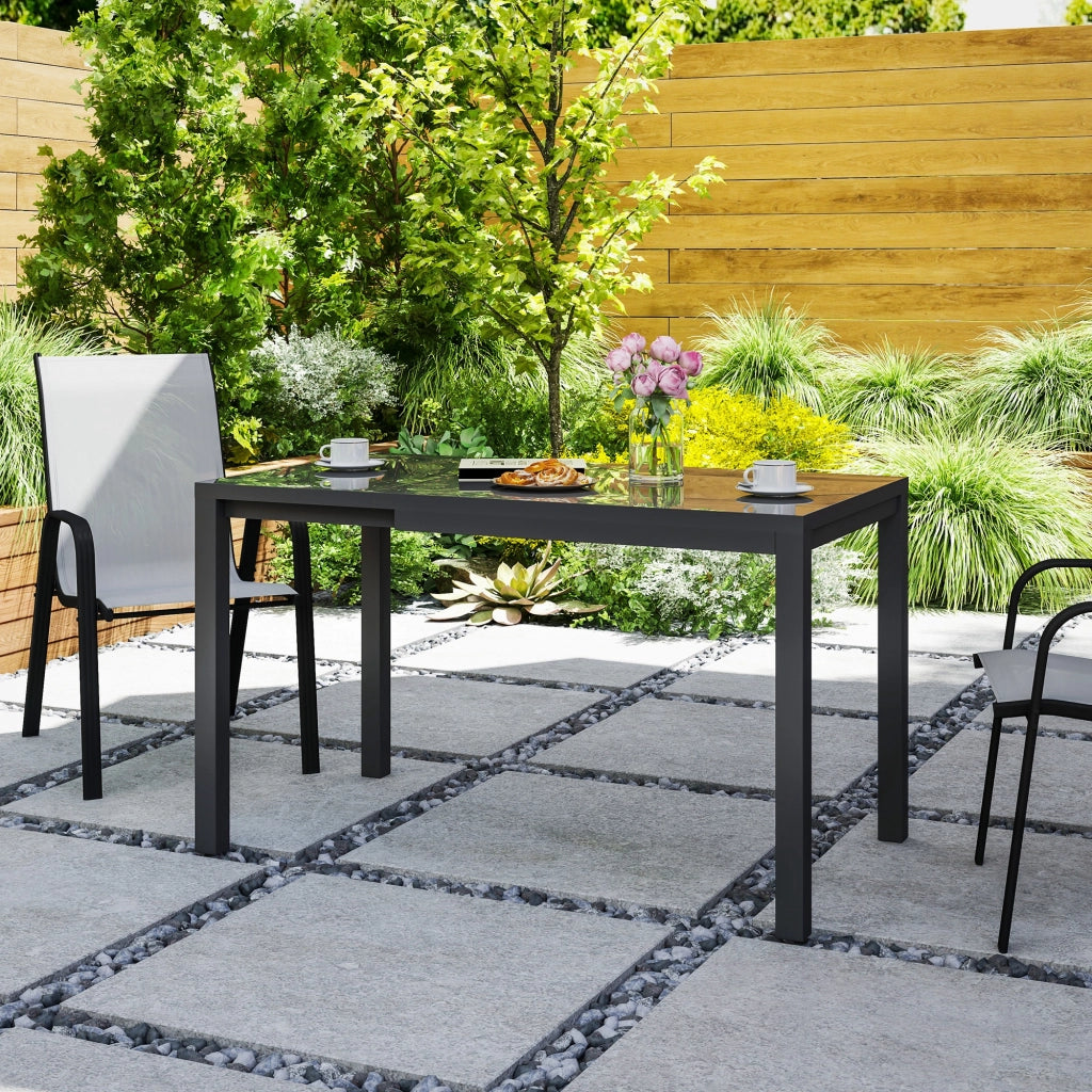 Tavolo da pranzo esterno allungabile rettangolare ¨C zephmum ¨C 85-125 cm per 4-6 persone