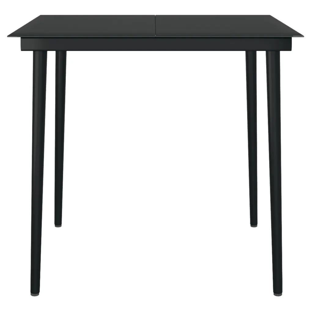 Set Mobili da Pranzo per Giardino 3 pz Nero 3099107