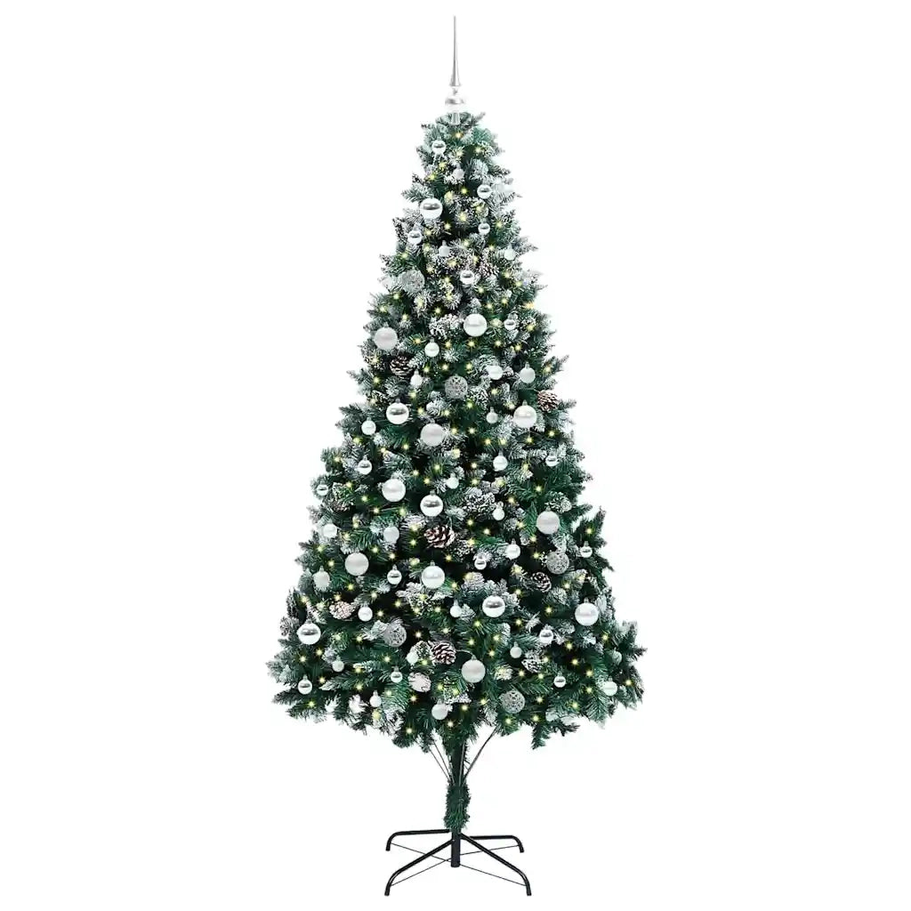 Albero di Natale artificiale con 300 LED Verde 210 cm 3396278