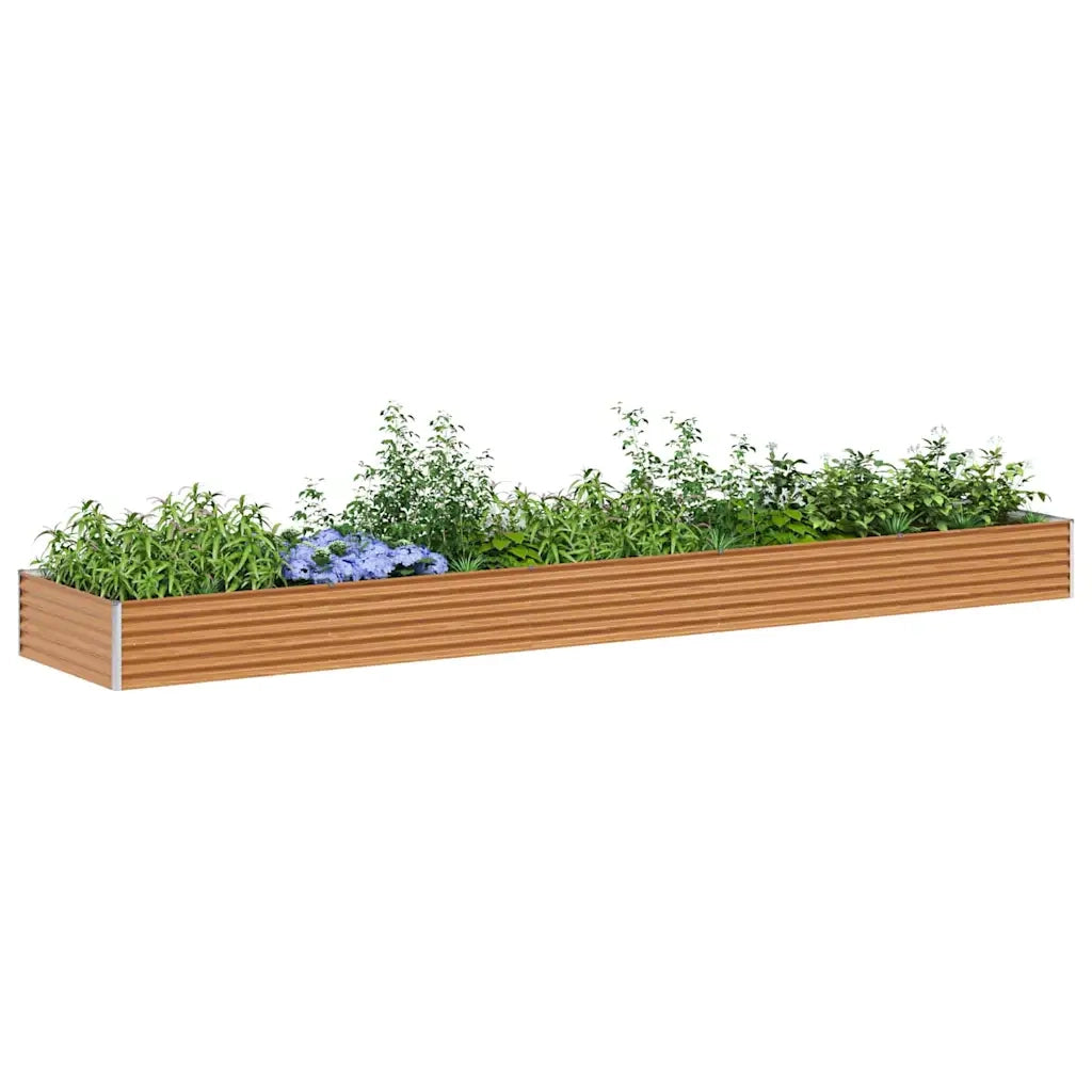 Fioriere | Cassetta per fiori | Letto rialzato da giardino 485 x 100 x 36 cm Acciaio zincato