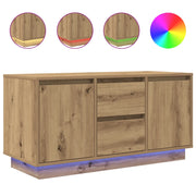 Mobile TV | Armadietto TV | Mobile Porta TV con Luci LED Rovere Artigianale 100x41x50 cm