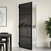 Porta Interna 76 x 201,5 cm Vetro Temperato e Alluminio 42054101