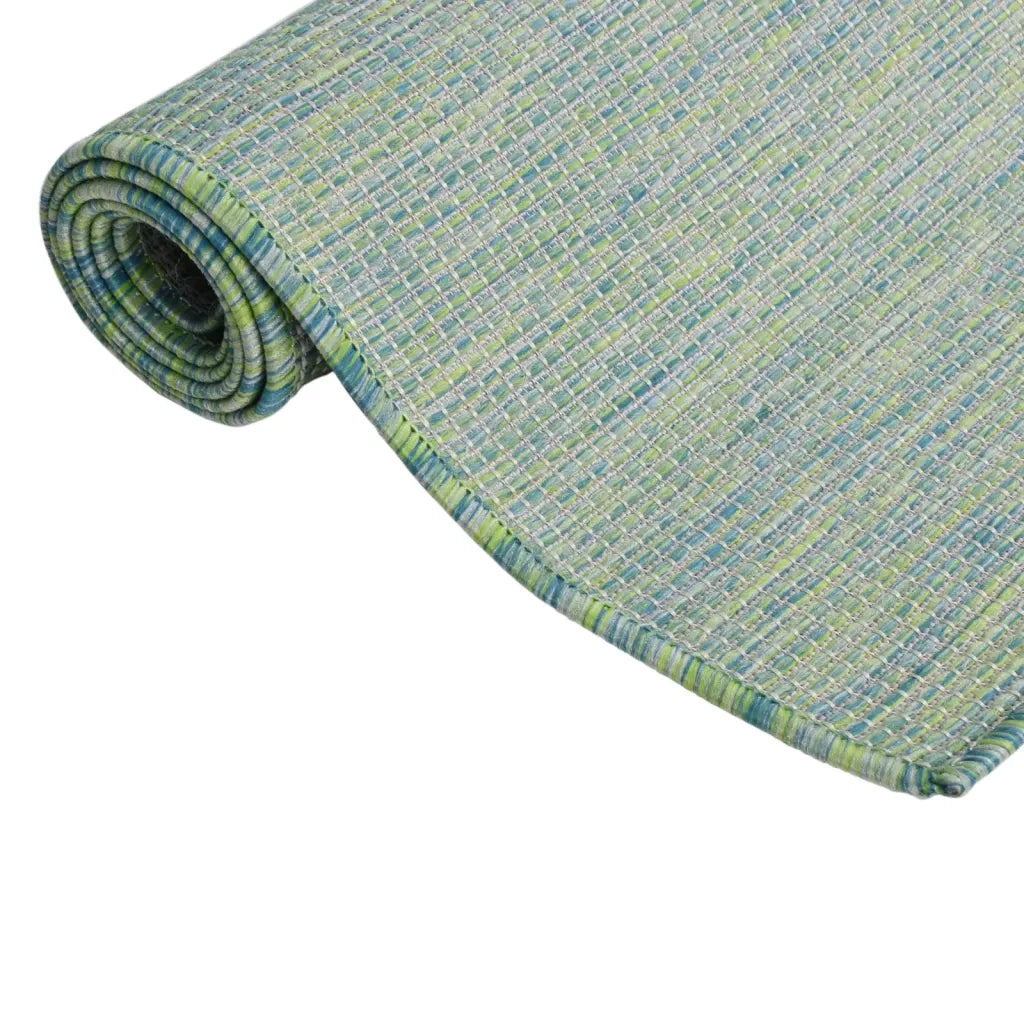 Tappeto da Esterni a Tessitura Piatta 80x150 cm Turchese cod mxl 64563
