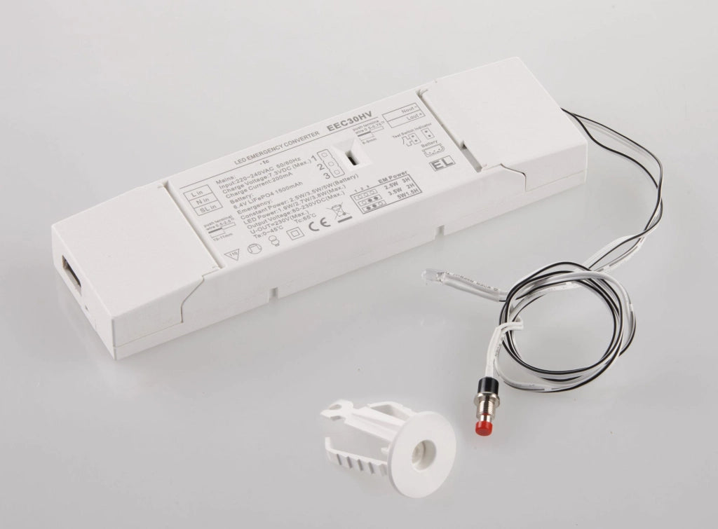 I-DRIVER-HELP-HV DRIVER DI EMERGENZA 230V DC 2.5W 3H, 3.5W 2H, 5W 1.5H 16X3,8X2,8CM
