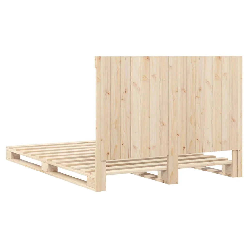 Giroletto con Testiera 140x200 cm in Legno Massello di Pino