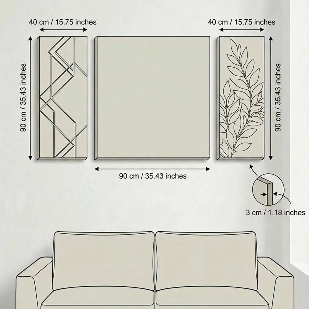 Namale, Quadro Materiale Struttura in Tessuto, 90x90h cm Multicolore