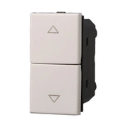 Pulsante Doppio Saliscendi 1P+1P 10A Colore Bianco Compatibile Con Bticino Axolute