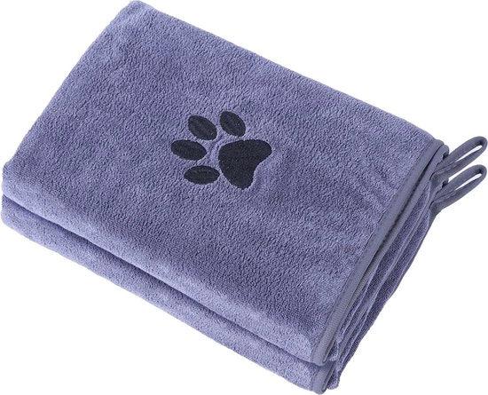 Set di 2 Asciugamani Extra Assorbenti per Cani, Soffici, e Veloci al Secchio