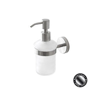 Dispenser sapone da parete in acciaio satinato e vetro Linea City Feridras