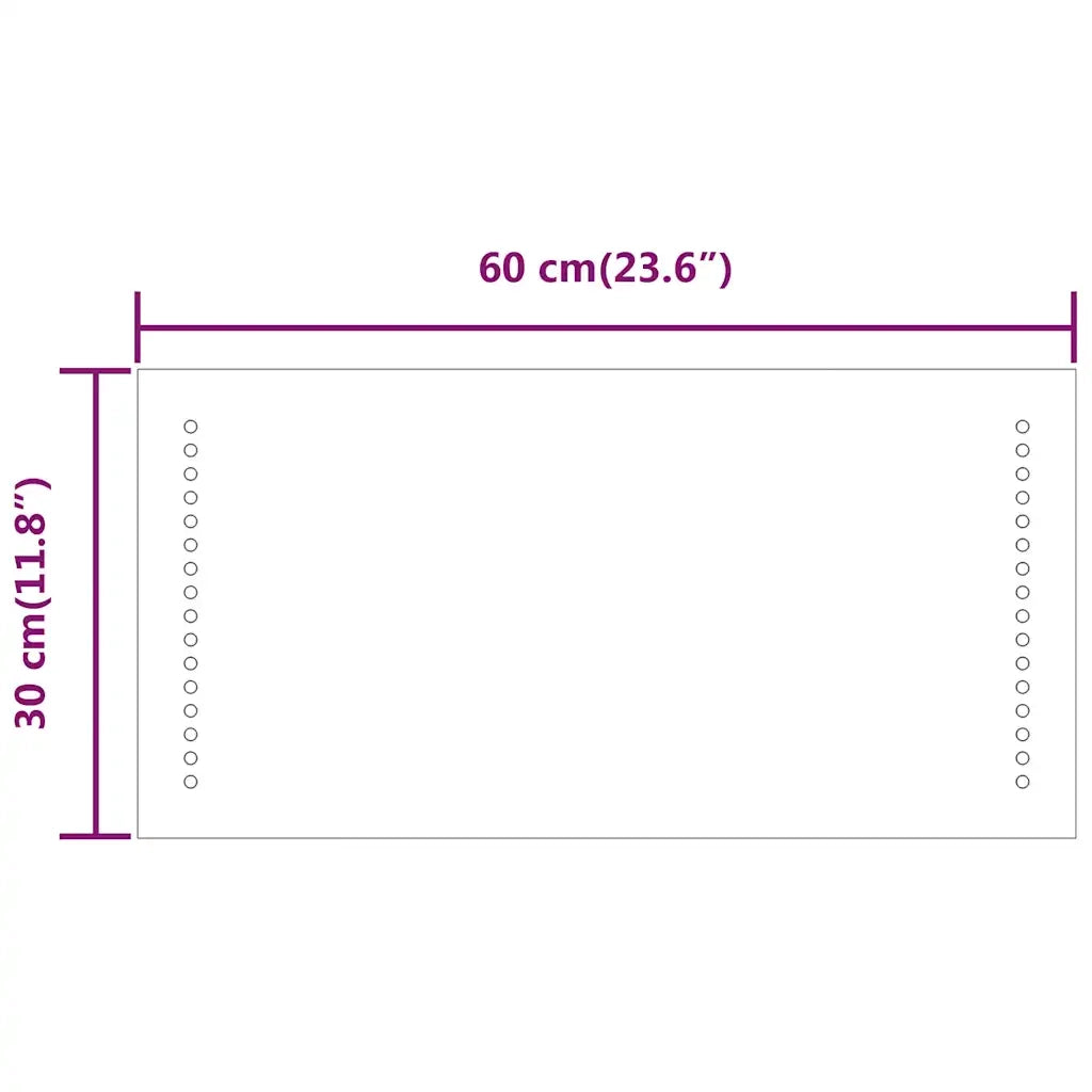 Specchio da Bagno con Luci LED 60x30 cm 151724
