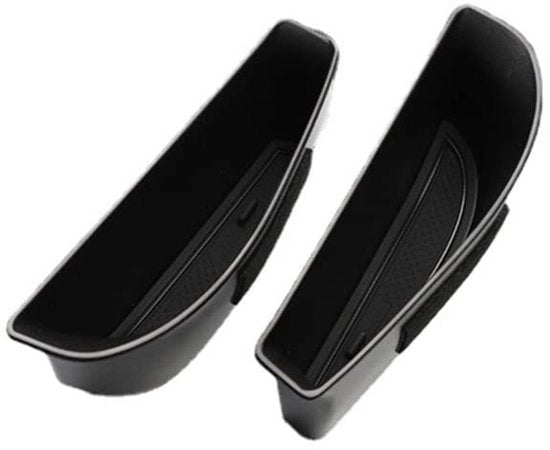 Cassetto di stoccaggio per maniglione porta - Cassetto di stoccaggio con tessuto di cotone rinforzato - Mattonella antiscivolo in silicone - Adatto per V*/W ID.4 ID4 2021 - Funzione perfetta - Antimacchia e anticarro - Passaggio porta