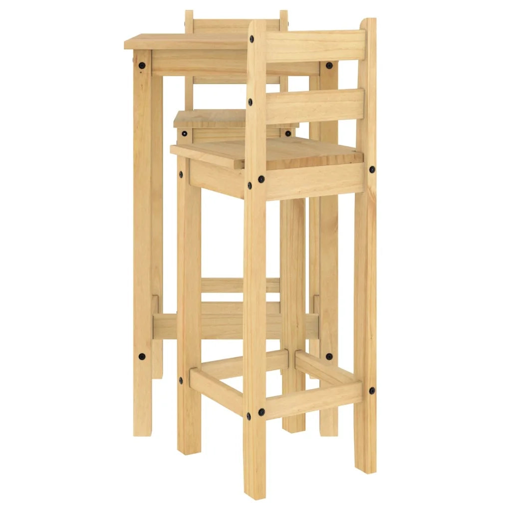 Set da Bar 3 pz in Legno Massello di Pino 4005687