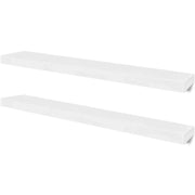 4 pz Mensole a Parete | Scaffale Parete | Ripiano a parete Bianche 100 cm