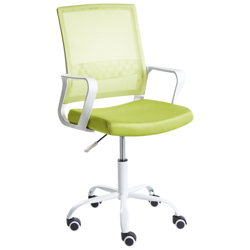 Sedia da ufficio in tessuto a rete verde lime imbottitura regolabile in altezza girevole da scrivania per computer per ufficio domestico