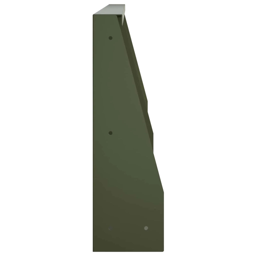 Muro di contenimento 4 pz 80 x 12 x 30 cm Acciaio Verde Oliva 3449096