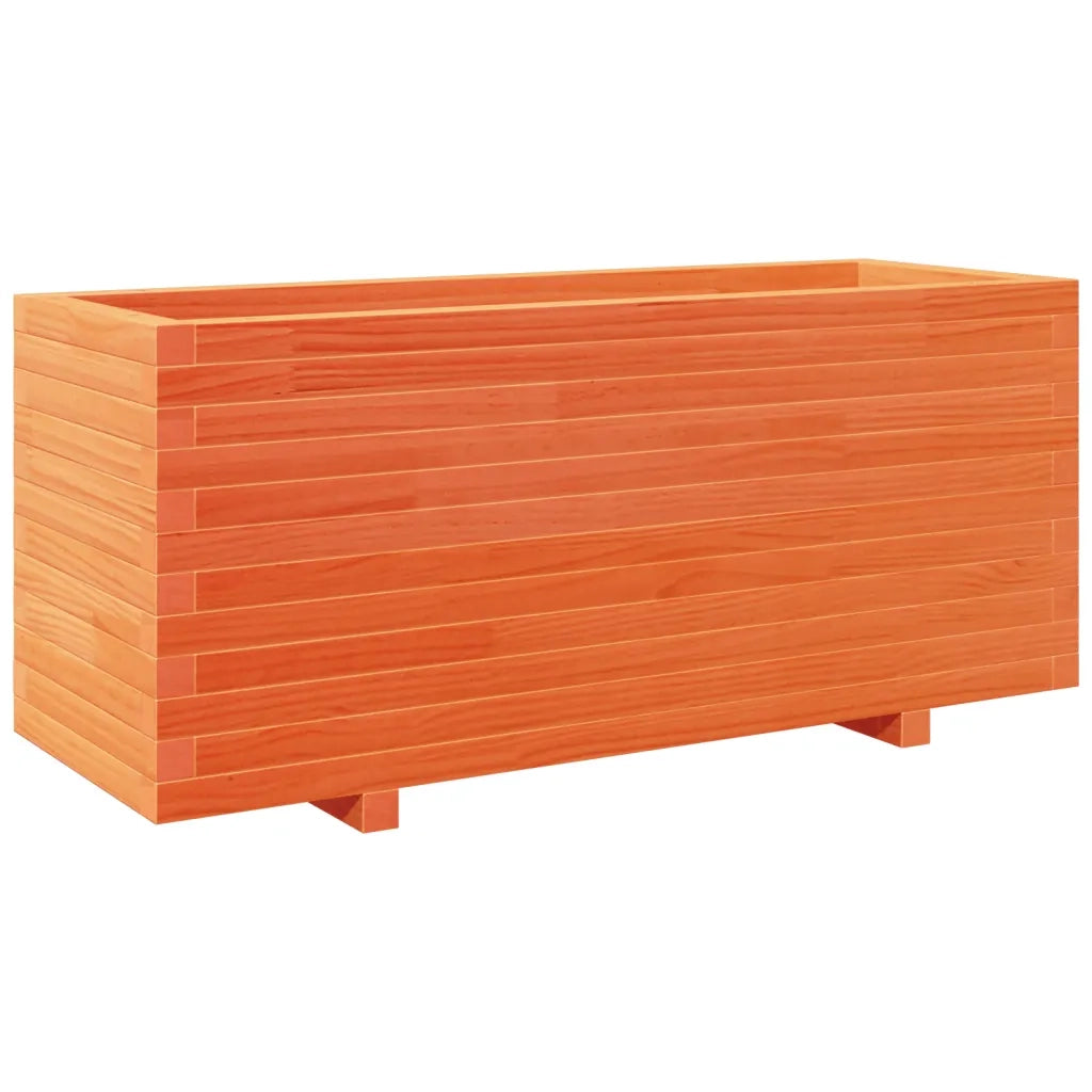 Fioriera Giardino Marrone Cera 110x40x49,5 Legno Massello Pino 3282561