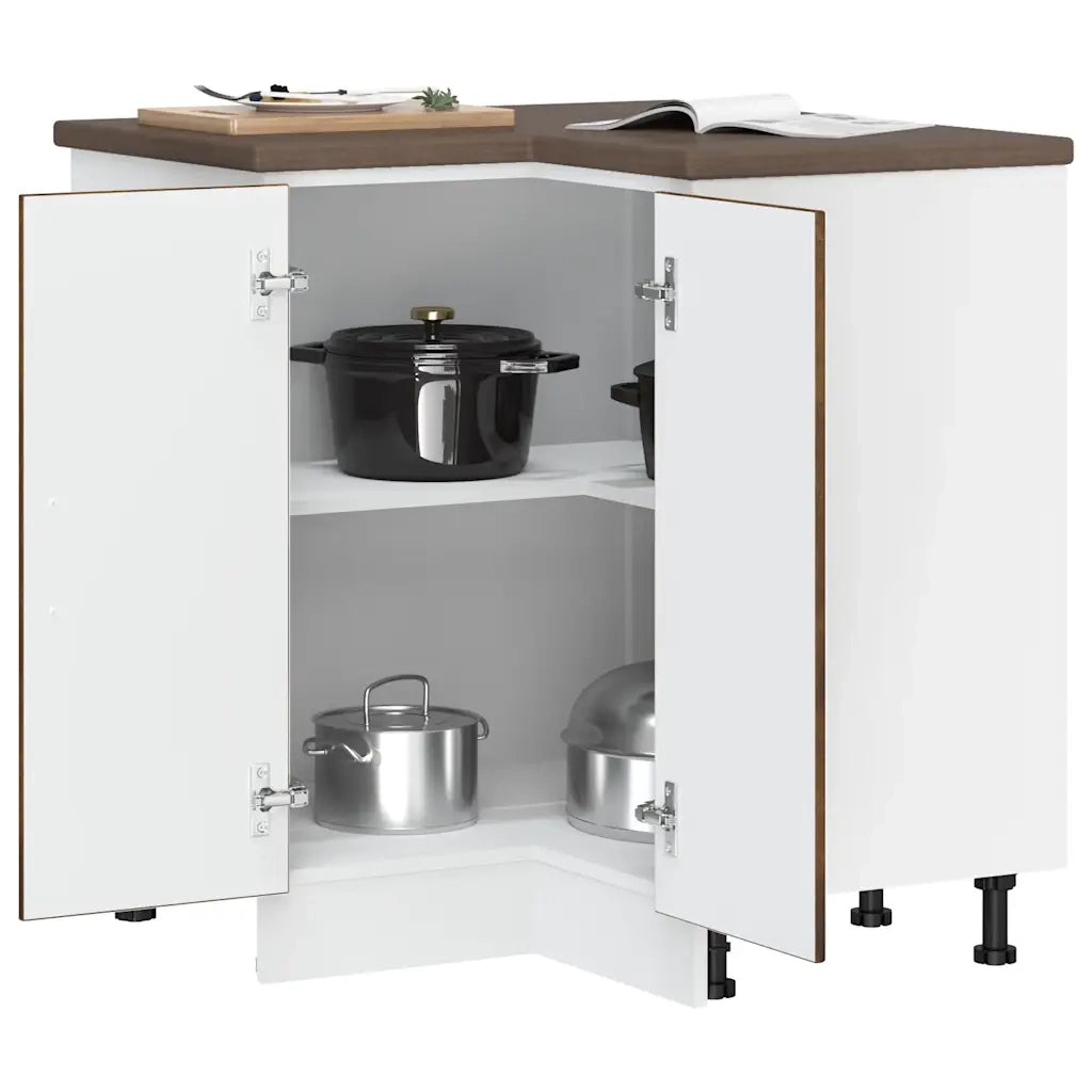 Mobile Base ad Angolo Cucina Lucca Rovere Fumo in Truciolato 853752
