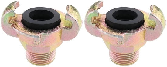 Connettore a vite Q tipo - 3/4" BSP - Flessibile - Doppia chiusura - Acciaio carbonio galvanizzato - Anello di gomma antilecco - Resistente alla pressione e duraturo - Connettore idraulico