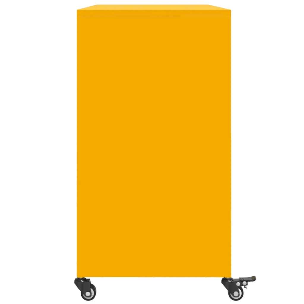 Credenza Giallo Senape 100,5x39x72 cm in Acciaio 846737