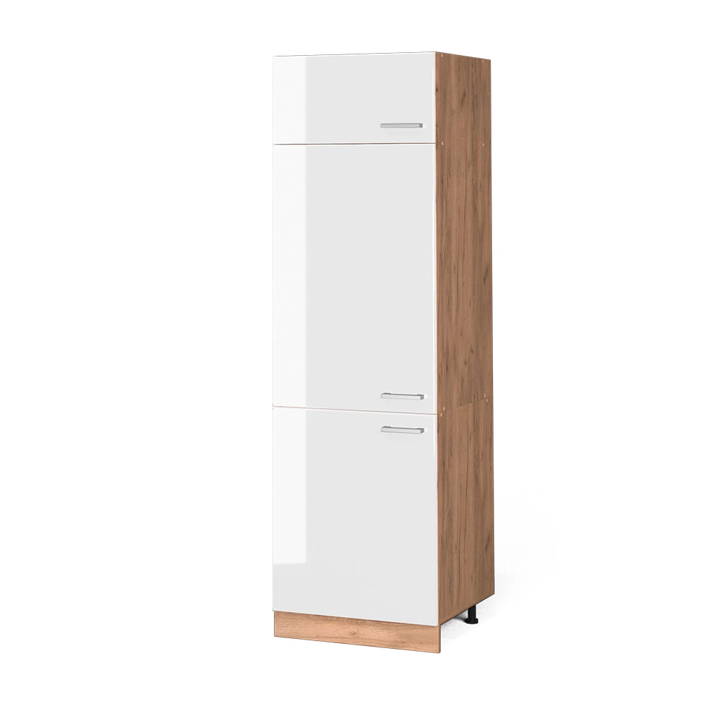 Vicco Armadio frigorifero Bianco lucido 60 cm