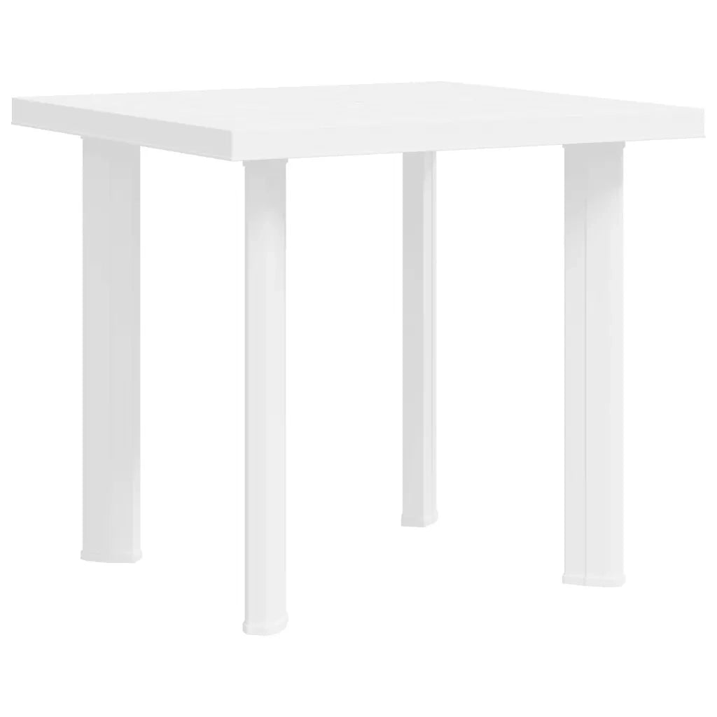 Tavolo da Giardino Bianco 78x75x72 cm in Plastica 48802